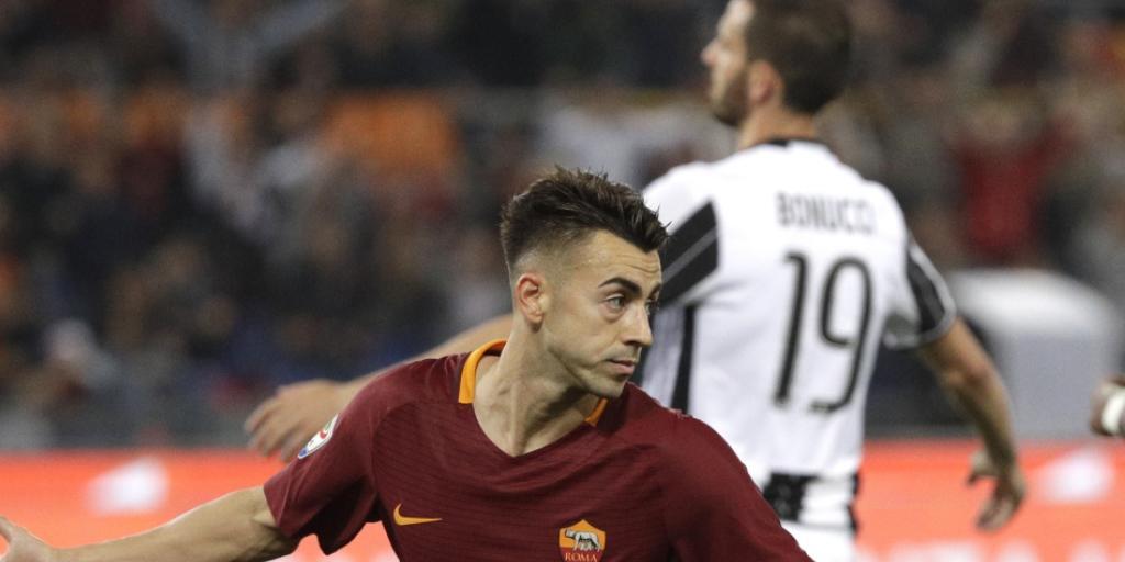 Jubel bei Roma, Frust bei Juve: Siegtorschütze Stephan El Shaarawy zelebriert sein 2:1 Jubel bei Roma, Frust bei Juve: Siegtorschütze Stephan El Shaarawy zelebriert sein 2:1