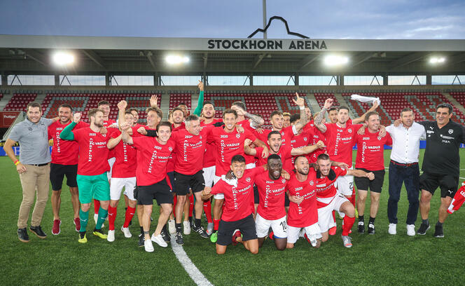 Schweiz Fussball Barrage-Rueckspiel FC Thun - FC Vaduz Schweiz Fussball Barrage-Rueckspiel FC Thun - FC Vaduz