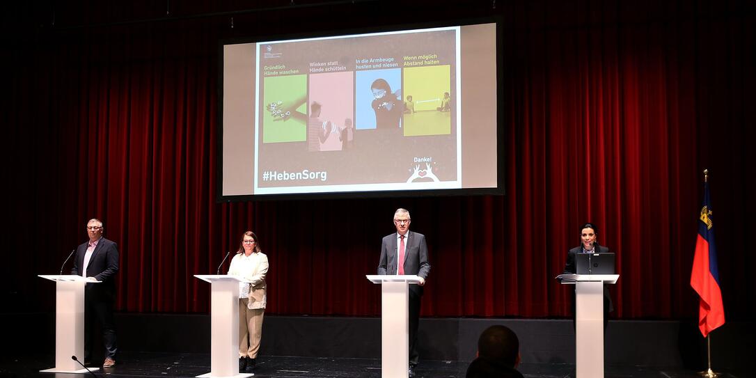 Liechtenstein Regierung PK Corona Pandemie Wiederaufnahme Praesenzunterricht Liechtenstein Regierung PK Corona Pandemie Wiederaufnahme Praesenzunterricht