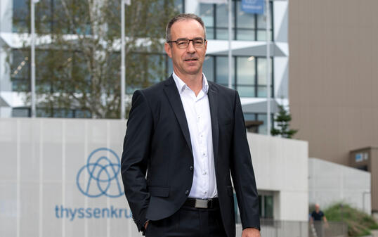 FG mit ThyssenKrupp Presta-CEO Patrick Vith, Eschen