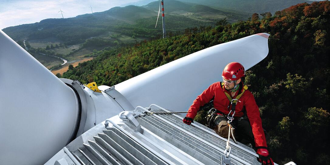 Hilti setzt auf erneuerbare Energien wie zum Beispiel die Windkraft.