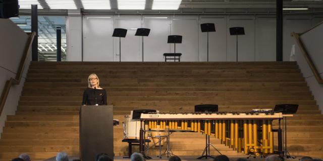 Die Zürcher Regierungspräsidentin Regine Aeppli bei der Eröffnung Die Zürcher Regierungspräsidentin Regine Aeppli bei der Eröffnung