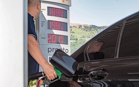 Aktuelle Benzinpreise an der Coop Tankstelle in Balzers