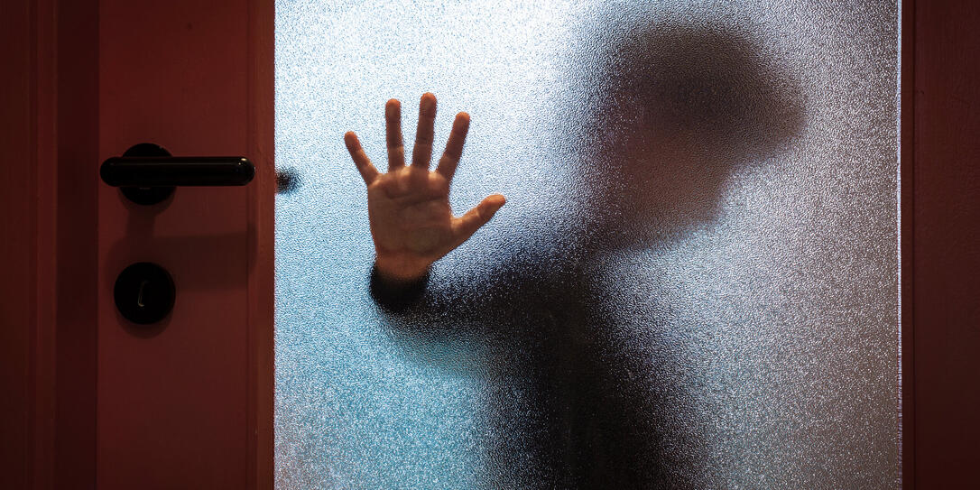 Boy Behind Glass Door Boy Behind Glass Door