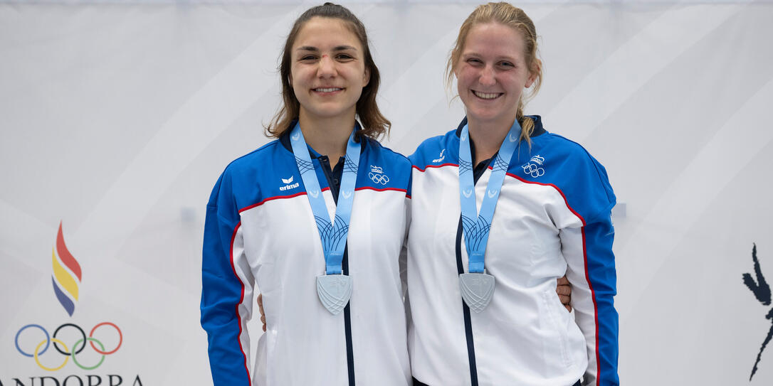 Lea Wyss und Mareen Hollenstein holten an den Kleinstaatenspielen in Andorra Silber.