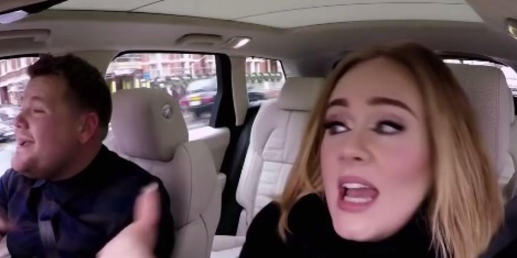 Adeles "Carpool Karaoke" Session war 2016 weltweit das beliebtsteste YouTube-Video. (Screenshot)