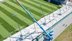 Installation neue Beleuchtung beim Rheinpark Stadion