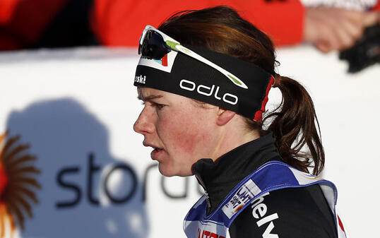 Nathalie von Siebenthal l&auml;uft entt&auml;uscht aus dem Zielraum