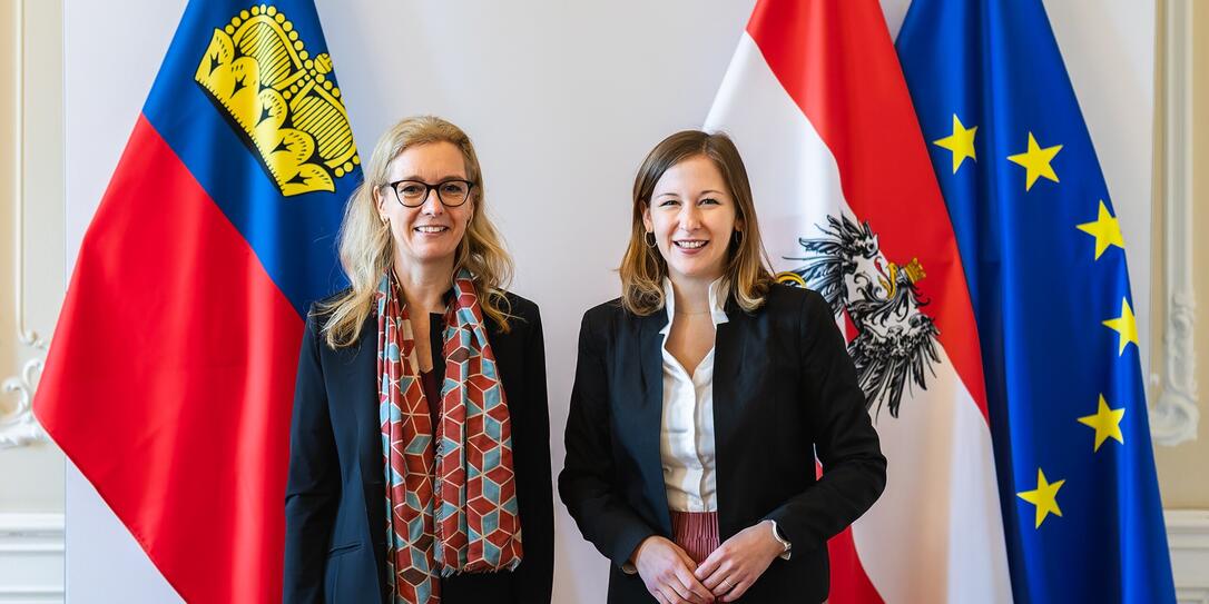 Regierungschefin-Stellvertreterin Sabine Monauni und Europaministerin Claudia Plakolm.