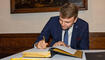 Eintragung in das Goldene Buch 2024 auf Schloss Vaduz (13.09.2024)