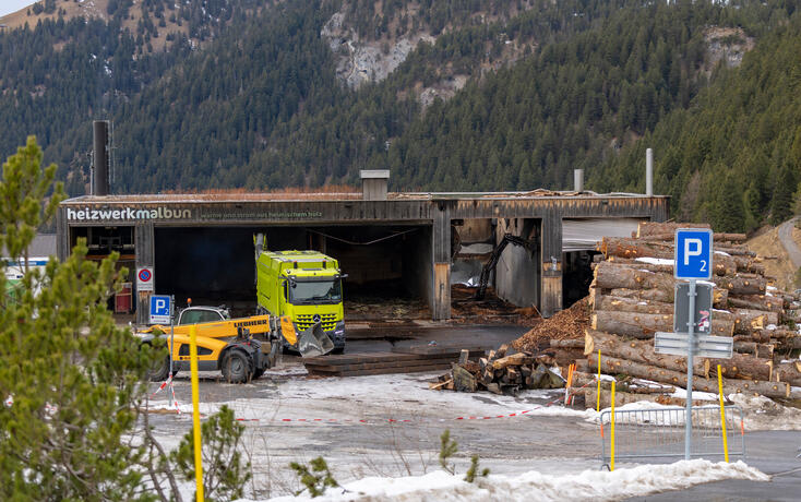 Brandruine Heizwerk Malbun