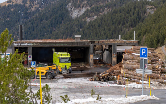 Brandruine Heizwerk Malbun