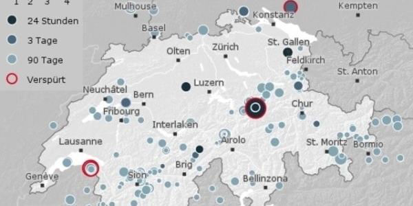 Erdbeben Schweiz Karte : Die Schweiz Bebt Augenreiberei Die En : Für ein erdbeben der ...