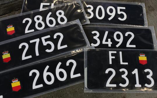 Kontrollschild-Versteigerung