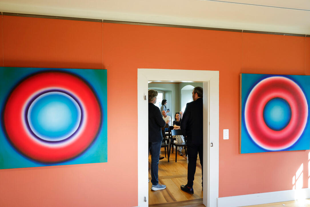 Vernissage &laquo;Interferenzen&raquo; mit Werken von Michael Tolloy und Patrick Kaufmann im Alten Pfarrhof  Balzers.