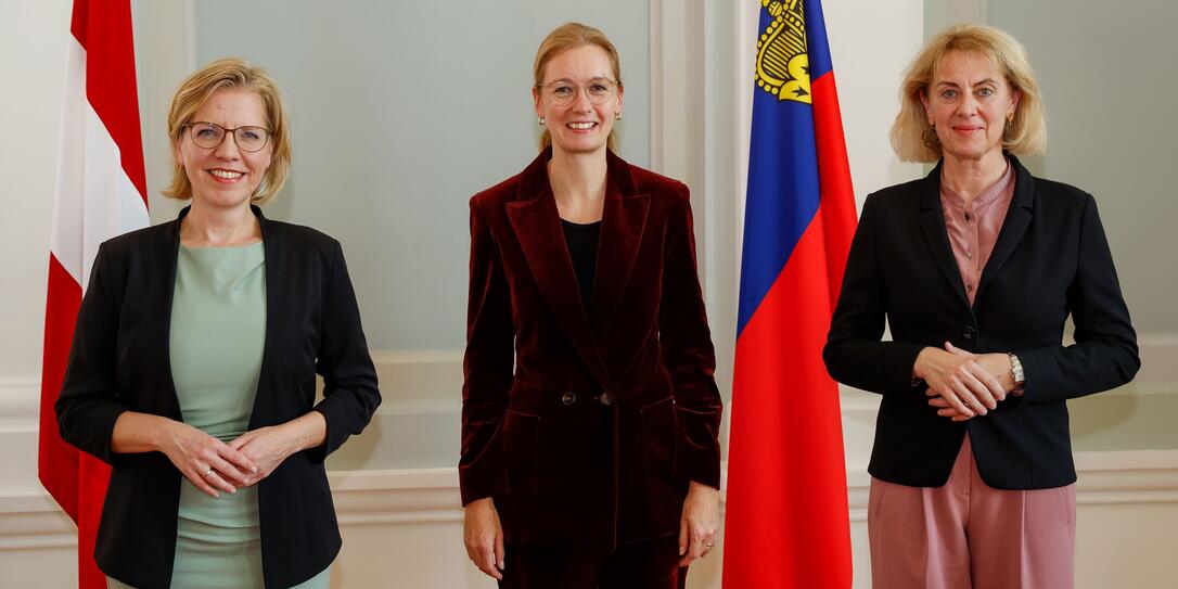 Liechtenstein Vaduz Besuch Bundesministerin Oesterreich Leonore Gewessler Liechtenstein Vaduz Besuch Bundesministerin Oesterreich Leonore Gewessler