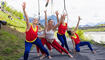 Feierlichkeiten zum Jubiläum bei der alten Rheinbrücke Vaduz–Sevelen