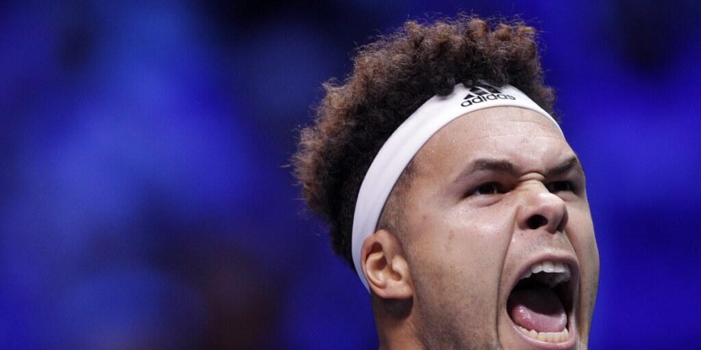 Der Franzose Jo-Wilfried Tsonga glich im Davis Cup gegen Belgien am ersten Tag zum 1:1 aus