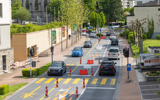 Verkehrsversuch in Vaduz