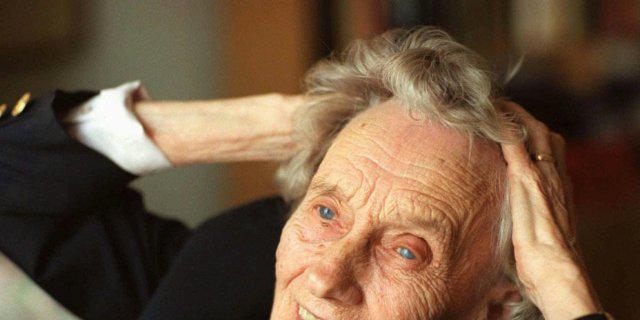 Die 2002 verstorbene Kinderbuchautorin Astrid Lindgren im Jahr 1997
