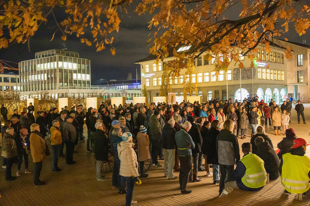 Corona Demo der Jungen Liste in Vaduz