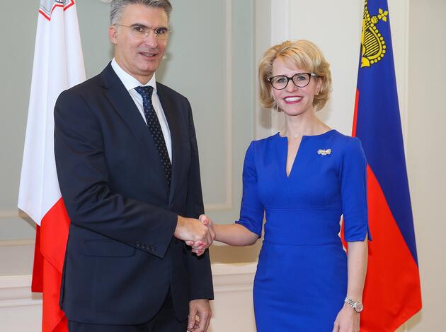 Liechtenstein Regierung Aurelia Frick Besuch Aussenminister Malta Carmelo Abela Liechtenstein Regierung Aurelia Frick Besuch Aussenminister Malta Carmelo Abela