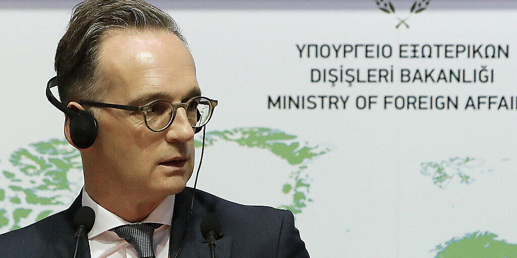Heiko Maas (SPD), Bundesaußenminister, spricht während einer Pressekonferenz im Haus des Außenministeriums im geteilten Nikosia, Zypern. Foto: Petros Karadjias/AP/dpa