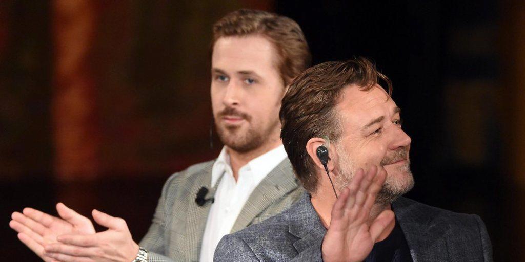 Ryan Gosling (l) und Russel Crowe, die Hauptdarsteller im Film "The Nice Guys", haben zurzeit Grund genug, sich Beifall zu klatschen (Archiv) Ryan Gosling (l) und Russel Crowe, die Hauptdarsteller im Film "The Nice Guys", haben zurzeit Grund genug, sich Beifall zu klatschen (Archiv)