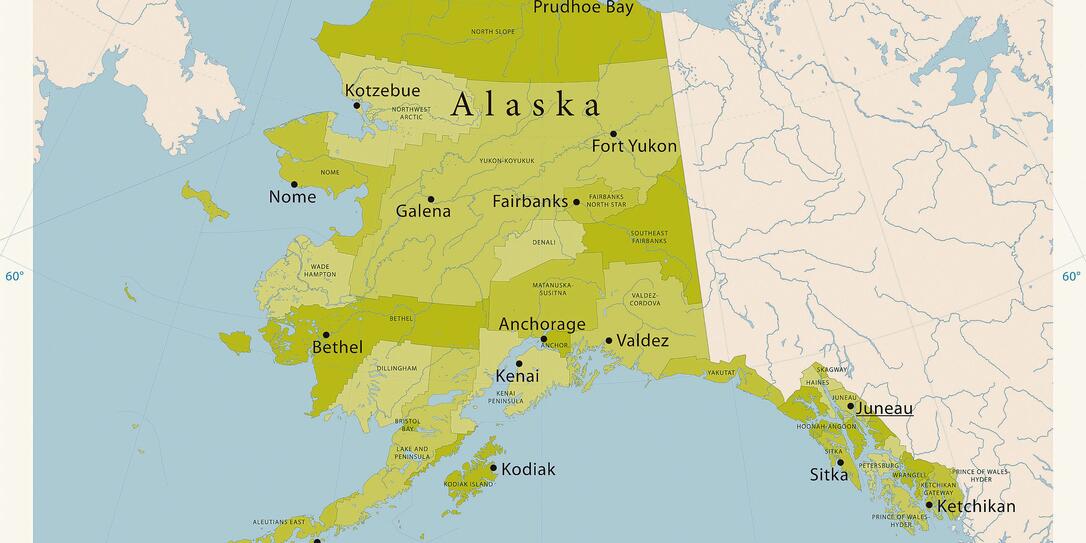 Alaska Vector Map