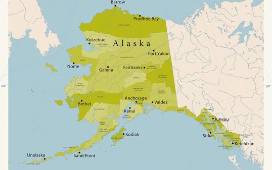Alaska Vector Map