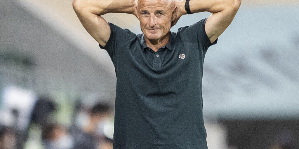 Enttäuschung bei St. Gallens Trainer Peter Zeidler: Der Traum vom Titel ist wohl vorbei