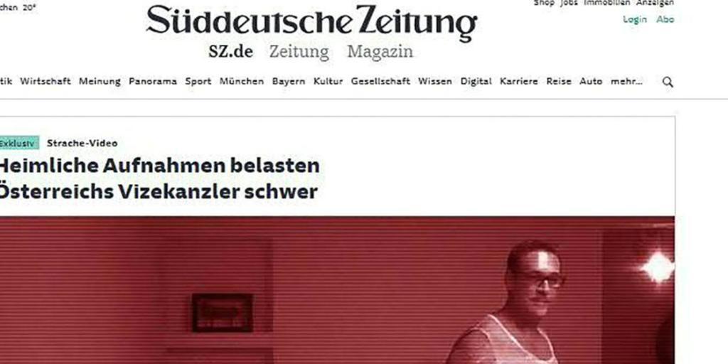 Deutsche Medien haben am Freitag ein Video veröffentlicht, das den österreichischen Vizekanzler Heinz-Christian Strache (FPÖ) in Korruptionsvorwürfen schwer belasten soll. Seine Partei wies die Anschuldigungen zurück. (Screenshot)