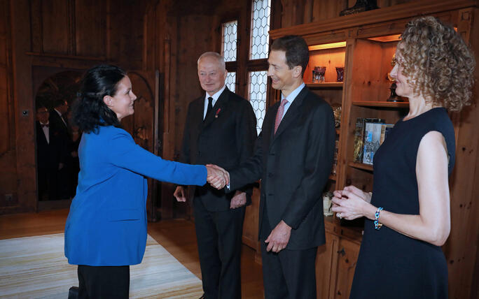 Neujahrsempfang auf Schloss Vaduz, Fürstentum Liechtenstein,