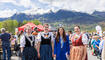 Feierlichkeiten zum Jubiläum bei der alten Rheinbrücke Vaduz–Sevelen