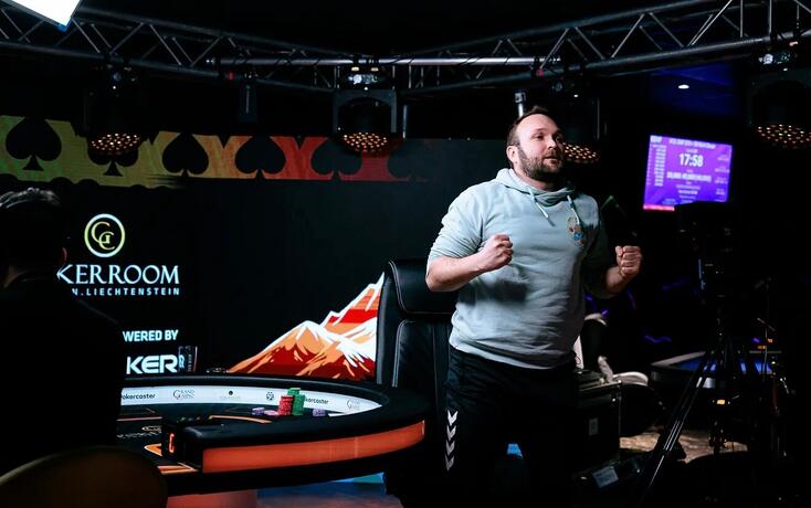 F&uuml;nf Tage dauerte das Hauptturnier an. Die Erleichterung nach dem Sieg war beim Franzosen Benjamin Hammann gross.