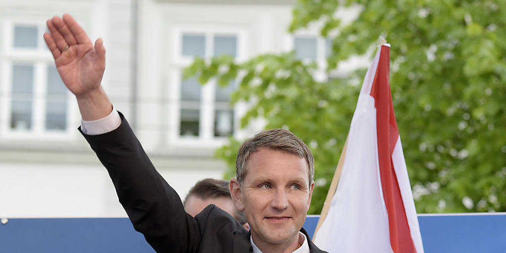 Der umstrittene Thüringer Landesvorsitzende der AfD, Björn Höcke, bei einer Veranstaltung in Erfurt im Mai 2016.