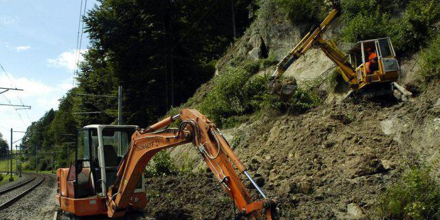Bereits 2007 rutschte der Problemhang bei Flamatt (Archiv) Bereits 2007 rutschte der Problemhang bei Flamatt (Archiv)