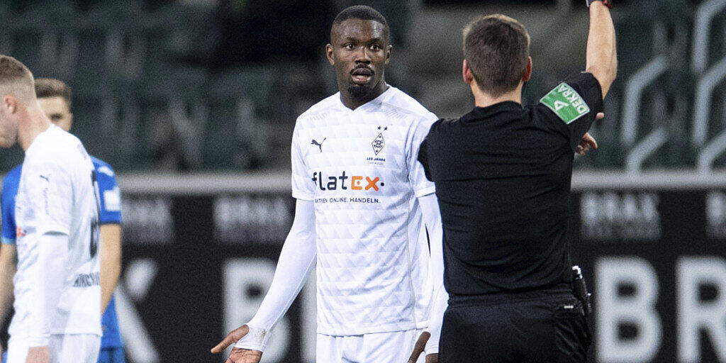 Rote Karte mit Folgen: Gladbachs Marcus Thuram wird nach seiner Spuckattacke gegen Hoffenheim für mindestens fünf Spiele gesperrt