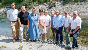 Eröffnungsfeier der Revitalisierung des Werdenberger Binnenkanals in Sevelen, St. Gallen, Schweiz.