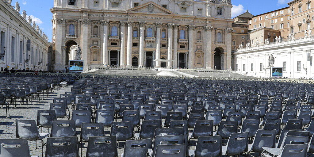 So wird der Petersplatz im Vatikan auch an Ostern aussehen: Papst Franziskus zelebriert die Feierlichkeiten unter Ausschluss der Gläubigen.