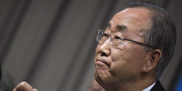 UNO-Generalsekretär Ban Ki Moon vor den Medien (Archiv)