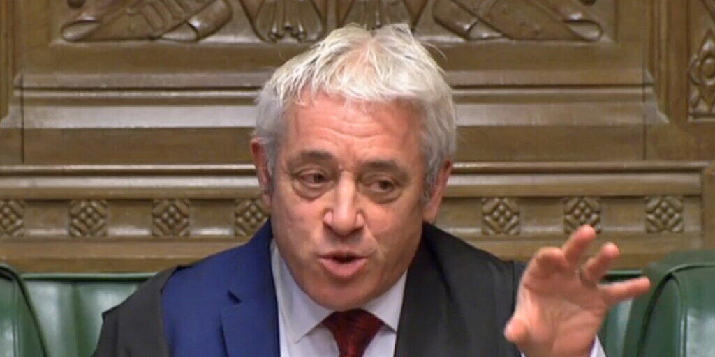 Zwar Parteikollege des Konservativen-Chefs Boris Johnson, aber ganz und gar kein Brexit-Befürworter: Ex-Speaker of the House of Commons John Bercow (hier noch in seiner Speaker-Robe im Parlament).