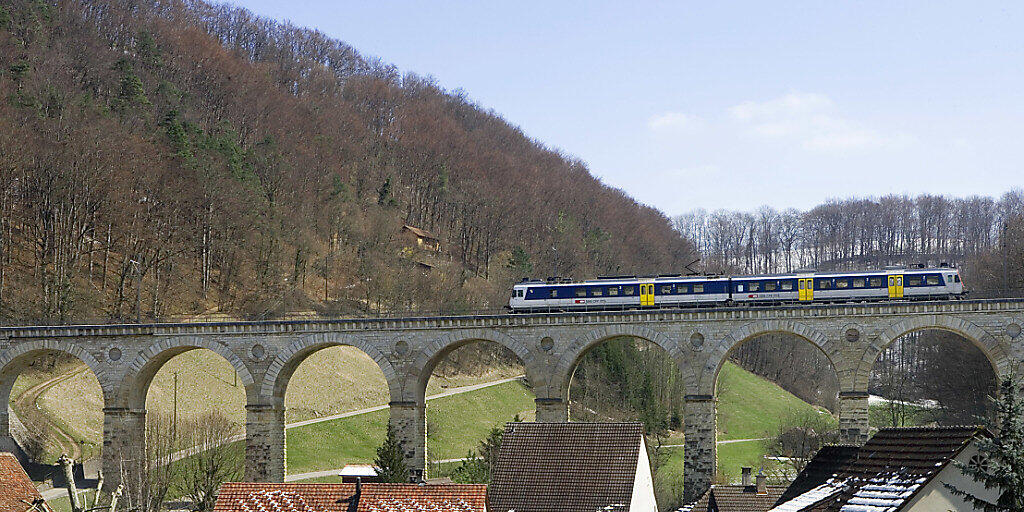 Das Viadukt bei Rümlingen auf der Bahnstrecke zwischen Olten SO und Sissach BL. (Archivbild)