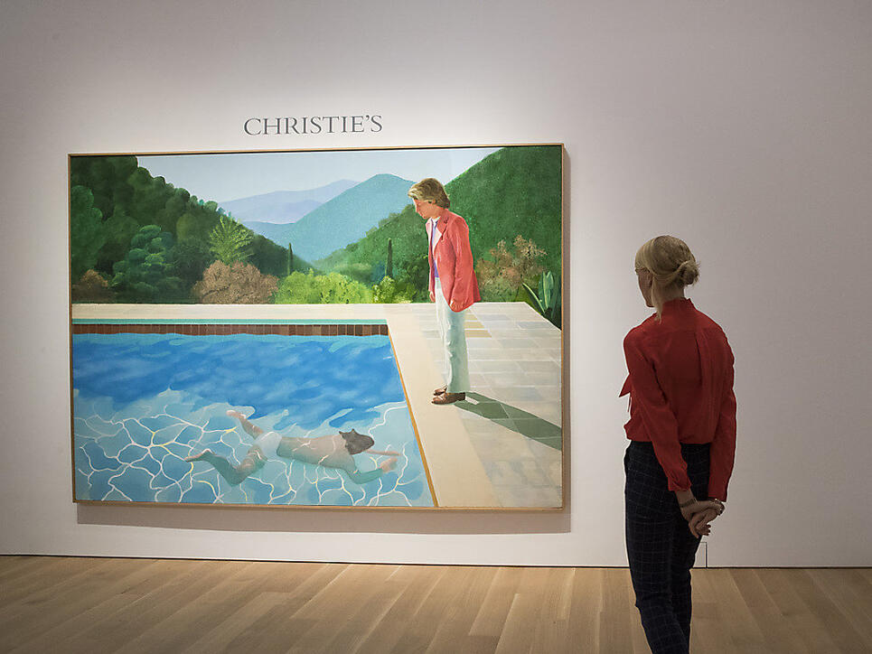 Der Wert wird auf rund 80 Millionen Dollar gesch&auml;tzt: das Gem&auml;lde des britischen K&uuml;nstlers David Hockney (81) mit dem Titel "Portrait of an Artist (Pool with Two Figures)".