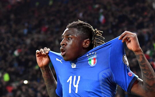 Moise Kean ist mit 19 Jahren und 20 Tagen Italiens zweitjüngster Torschütze der Geschichte