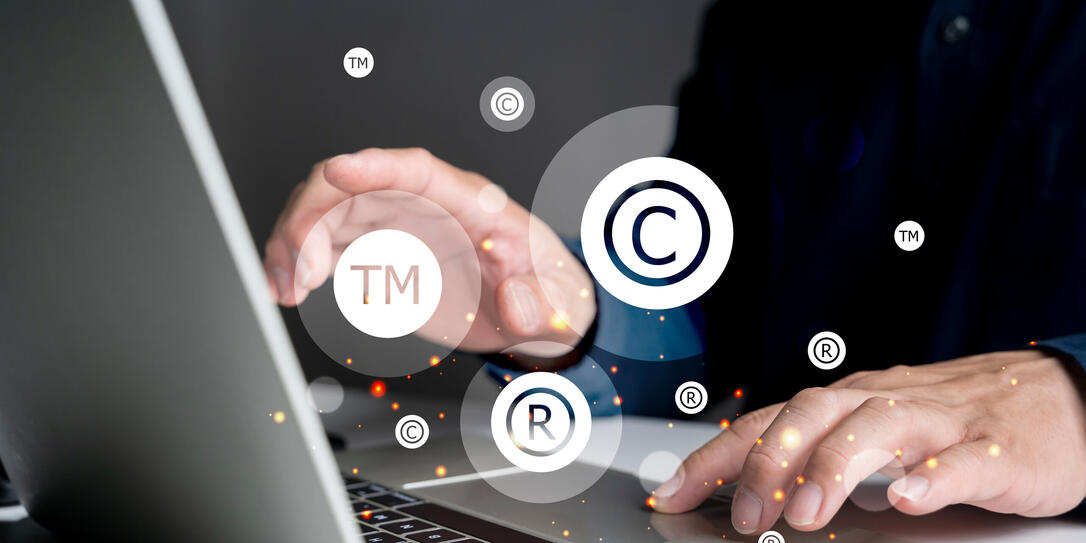 Copyright protection concept. Registration or registration for trademark, Register trademark.