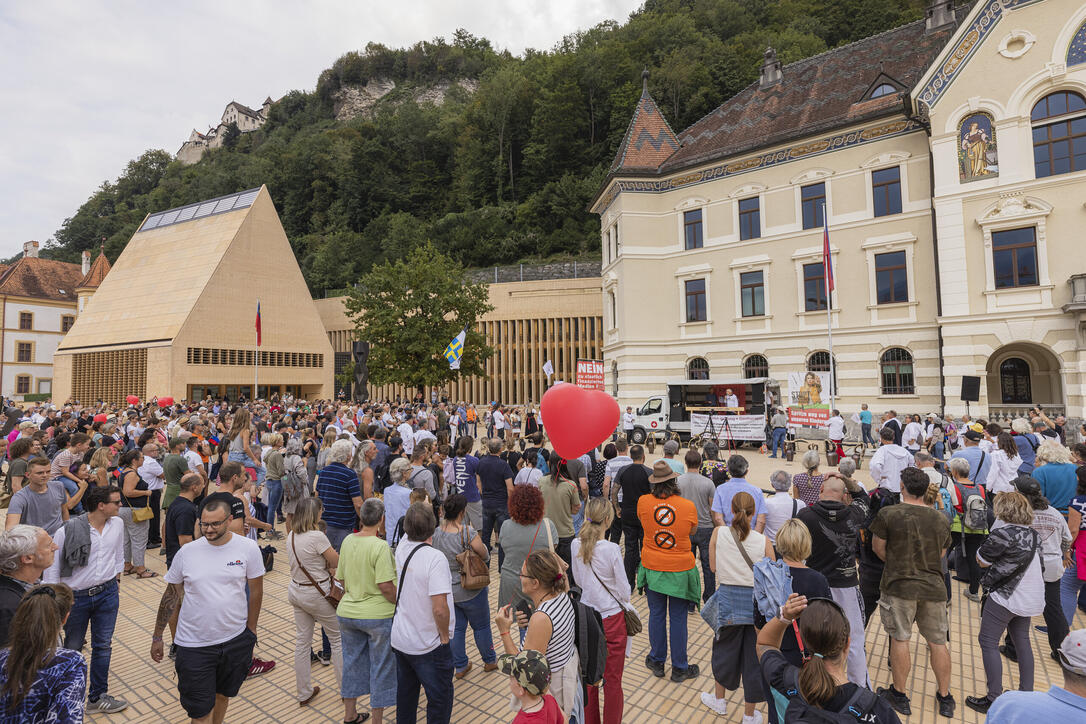 Corona Demo in Vaduz
