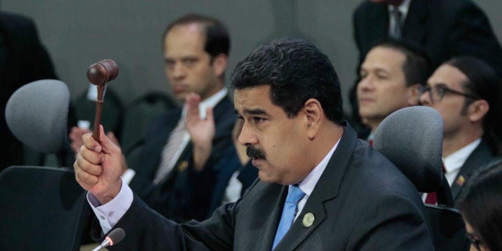 Stabilisierung des Ölmarktes: Venezuelas Präsident Nicolas Maduro an einem Treffen der nicht in der Opec organisierten Ölproduzenten.
