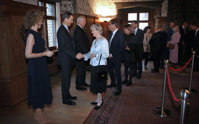 Neujahrsempfang auf Schloss Vaduz, Fürstentum Liechtenstein,am