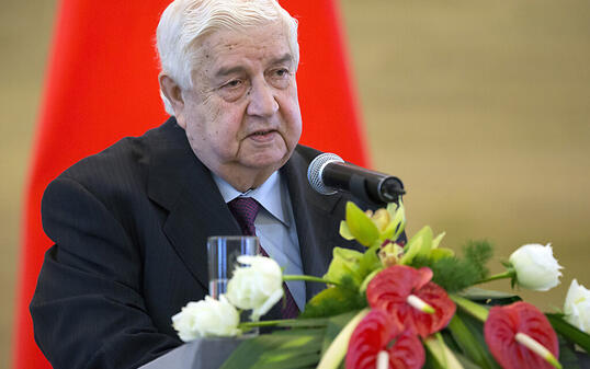 ARCHIV - Syriens langj&auml;hriger Au&szlig;enminister Walid al-Muallim ist gestorben. Foto: Mark Schiefelbein/AP/dpa